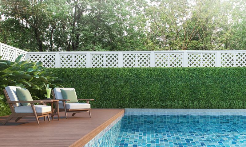 Vinyl Pool Fence Installation detail