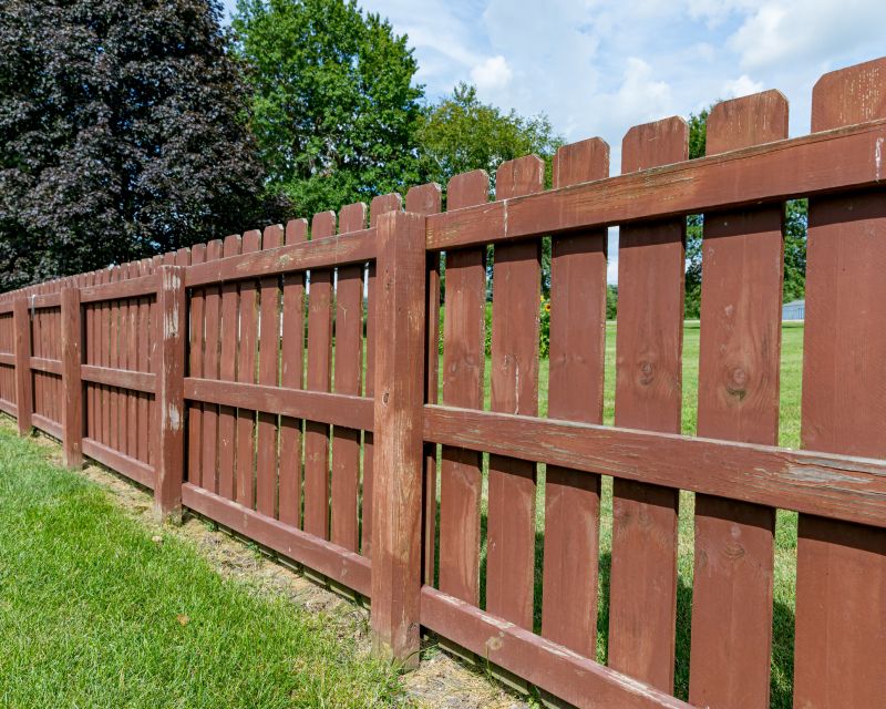 Wooden Farm Fence Installation